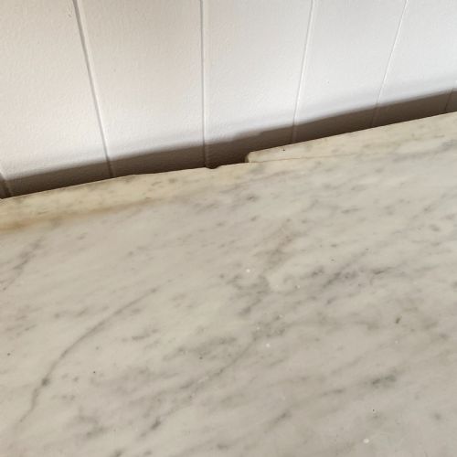 FRENCH WALNUT AND MARBLE COMMODE - ADDITIONAL PHOTO 7