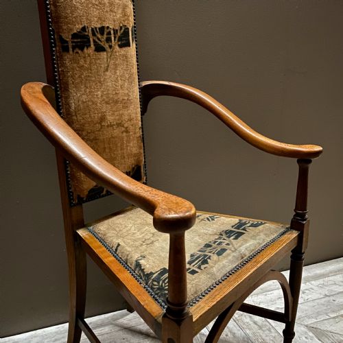 fig 1. Arts and Crafts Oak and Ash Armchair by J S Henry