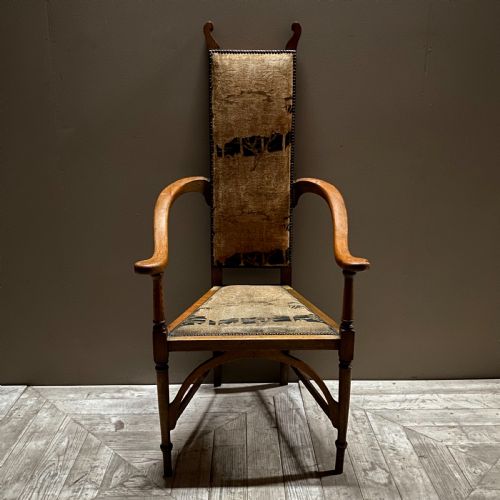 fig 2. Arts and Crafts Oak and Ash Armchair by J S Henry