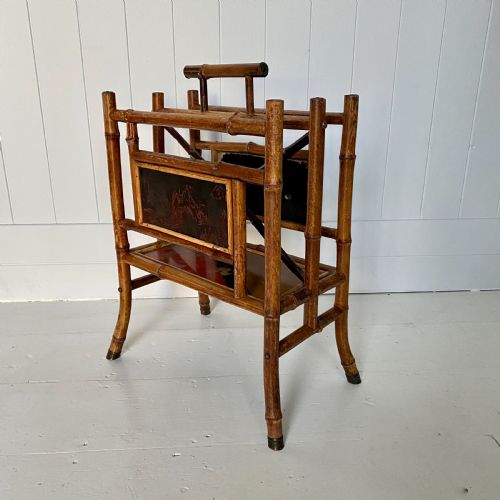 Antique Bamboo Magazine Rack by Langford