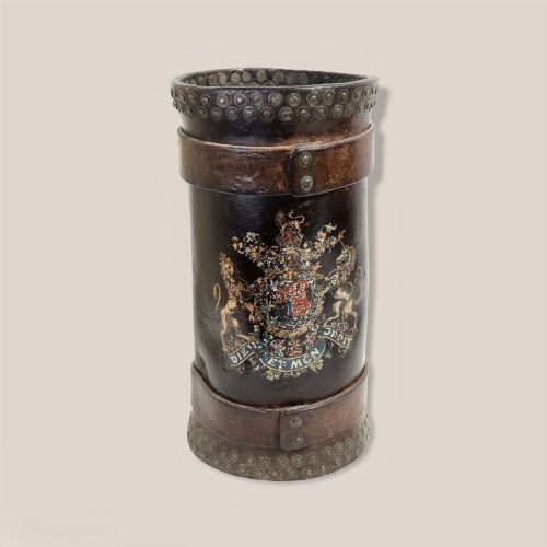 A C19th Leather Royal Navy Munitions Carrier