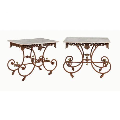 Pair of Antique French Patisserie Tables