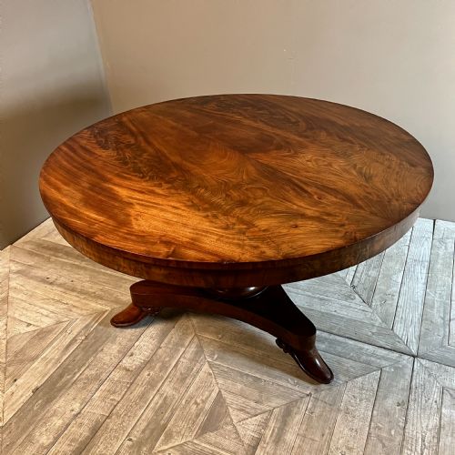 C19th Manx Mahogany Circular Tilt-top Dining Table