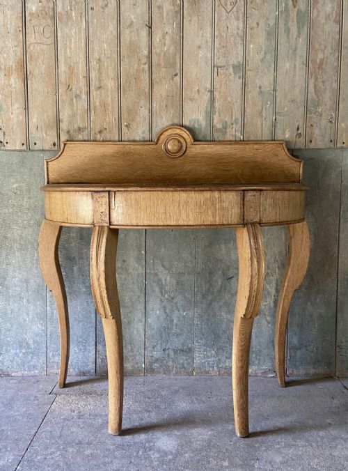 A C19th Blonde Oak Console Table