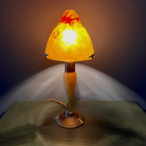 fig 2. Art Deco Glass Mushroom Lamp by Daum Nancy