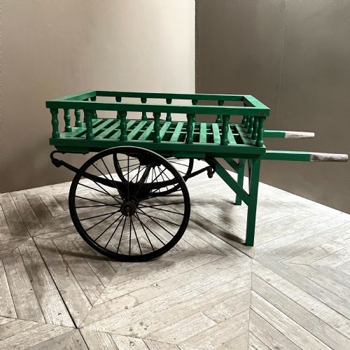 Vintage Flower Sellers Market Cart Stall