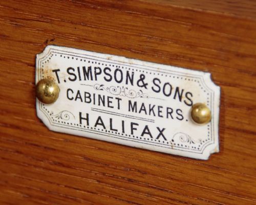 VICTORIAN LIGHT OAK BUREAU CABINET - ADDITIONAL PHOTO 9