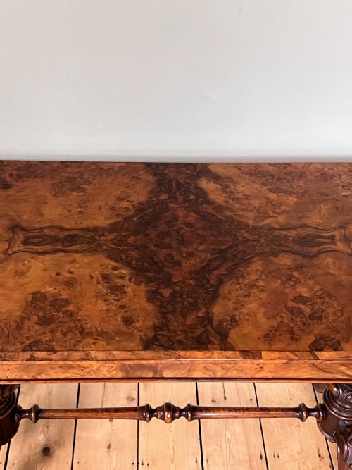 VICTORIAN BURR WALNUT TABLE - ADDITIONAL PHOTO 7