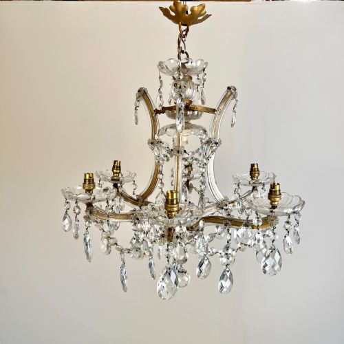 French Marie Therese Style Six Arm Chandelier