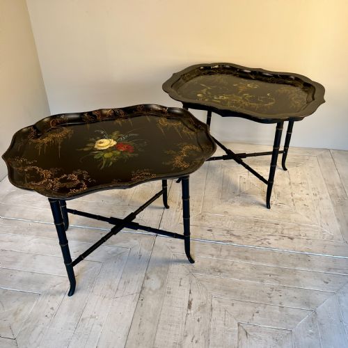 fig 1. A Regency Japanned Papier-Mache Tray Table By Jennens And Bettridge