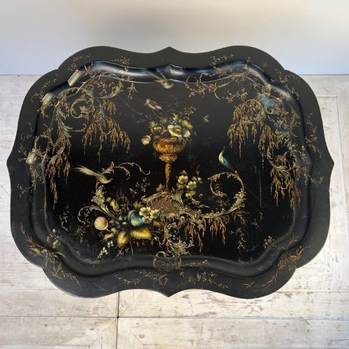 fig 2. A Regency Japanned Papier-Mache Tray Table By Jennens And Bettridge