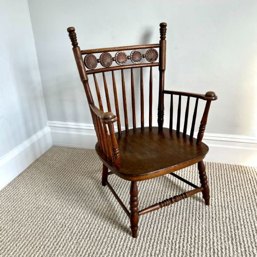 An Arts & Crafts Spindle Back Elbow Chair