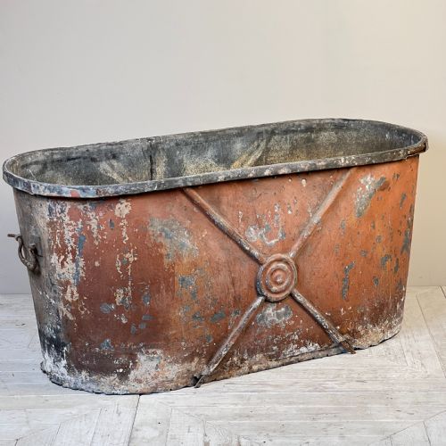 A C19th French Zinc Bath Planter