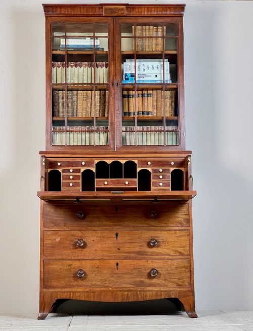 A Georgian Mahogany Secretaire Bookcase Circa 1800
