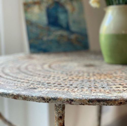 FRENCH ANTIQUE WROUGHT IRON GARDEN TABLE - ADDITIONAL PHOTO 5