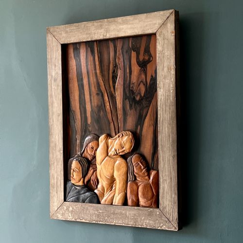 fig 2. A Rare Carved Wood Plaque By Phyllis 'Pog' Yglesias Circa. 1925