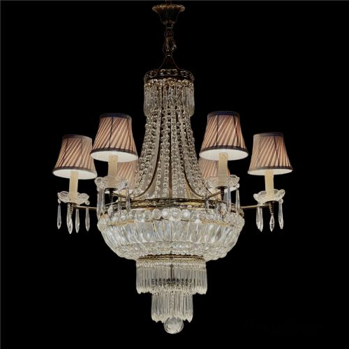 Empire Style Crystal Tent and Bag Chandelier