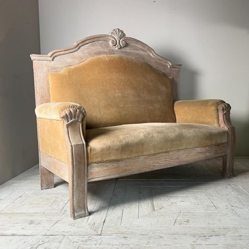 Early 20th Century Limed Oak Danish Sofa