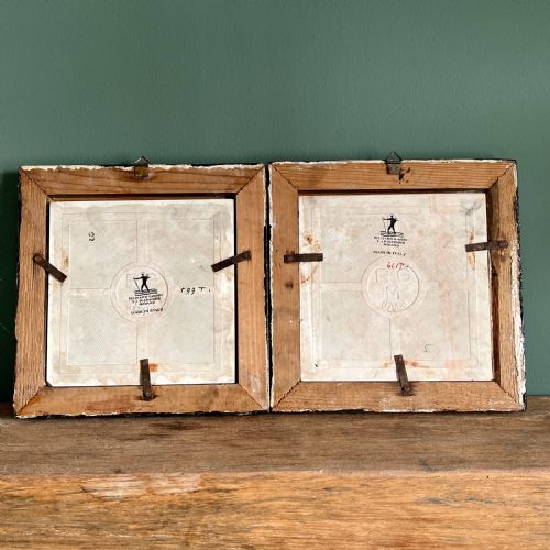 PAIR OF FRAMED CERAMIC TILES BY GIO PONTI FOR RICHARD GINORI CIRCA 1930 - ADDITIONAL PHOTO 4