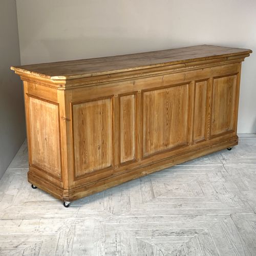 fig 1. Vintage French Pine Haberdashery Shop Counter