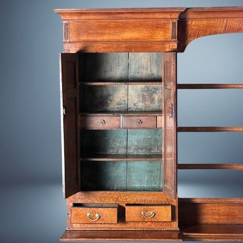 A GEORGIAN OAK ESTATE OR HOUSEKEEPERS CUPBOARD - ADDITIONAL PHOTO 4