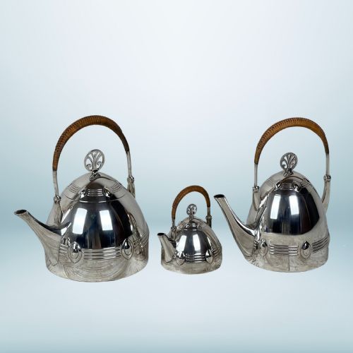 fig 1. A WMF Silver Plate Jugendstil Tea And Coffee Set Circa 1906
