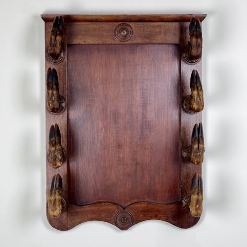ANTIQUE CONTINENTAL OAK TAXIDERMY GUN OR COAT RACK - ADDITIONAL PHOTO 1