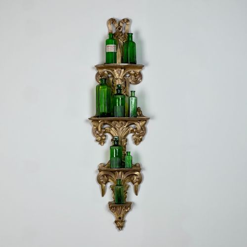 fig 1. Carved Giltwood Wall Display Shelf (Pair Available)