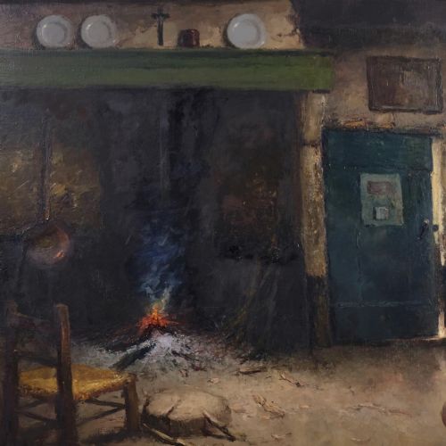 fig 1. Interior Setting Oil On Canvas By Albert Demoen (1916-1992)