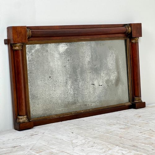 AN EARLY 19TH CENTURY MAHOGANY OVERMANTEL MIRROR - ADDITIONAL PHOTO 4