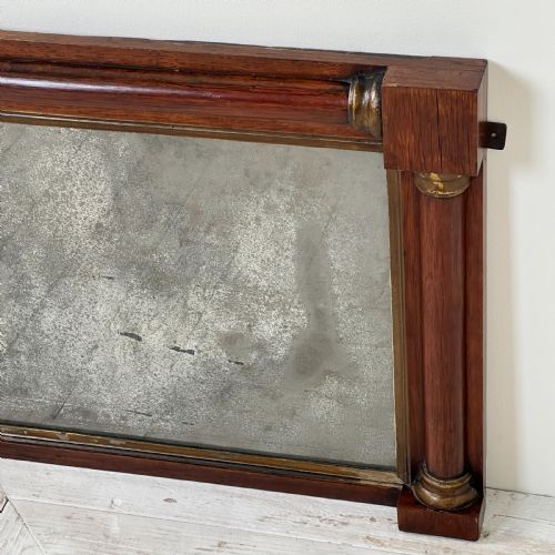 AN EARLY 19TH CENTURY MAHOGANY OVERMANTEL MIRROR - ADDITIONAL PHOTO 5
