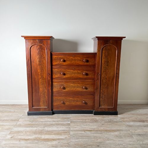 VICTORIAN FLAME MAHOGANY WARDROBE - ADDITIONAL PHOTO 7