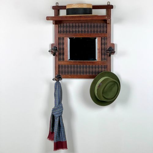 FRENCH VINTAGE MIRRORED COAT RACK - ADDITIONAL PHOTO 1