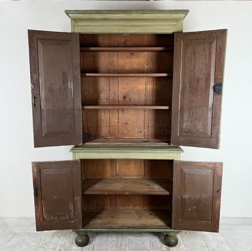 fig 2. A 19Th Century Continental Painted Cupboard Or Larder