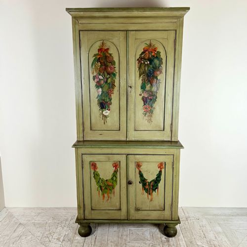 fig 3. A 19Th Century Continental Painted Cupboard Or Larder