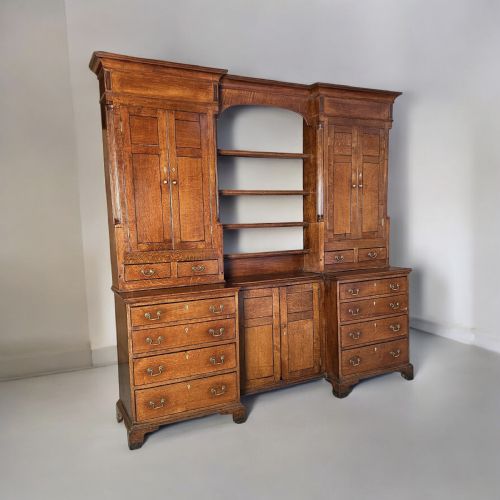 A GEORGIAN OAK ESTATE OR HOUSEKEEPERS CUPBOARD - ADDITIONAL PHOTO 1