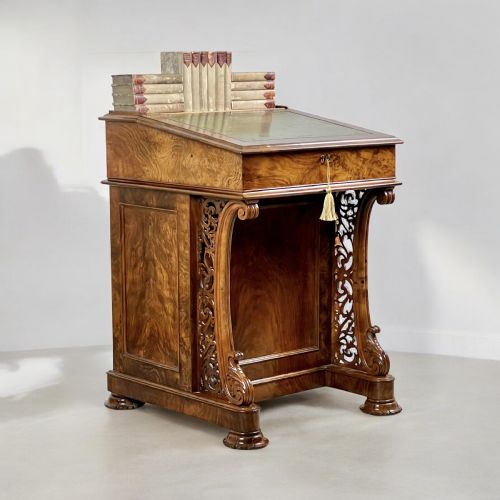 fig 2. A Victorian Walnut Davenport Desk By Wilkinson & Son, London