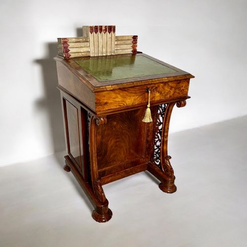 fig 4. A Victorian Walnut Davenport Desk By Wilkinson & Son, London