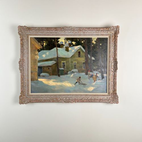 'Winter Morning Dacia' Oil on Canvas by Eduard Schramm