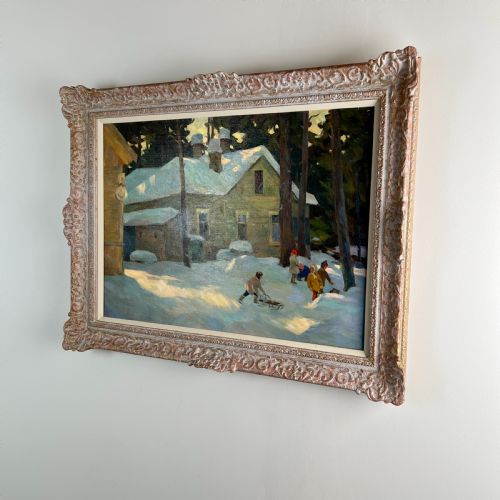 fig 1. 'Winter Morning Dacia' Oil On Canvas By Eduard Schramm