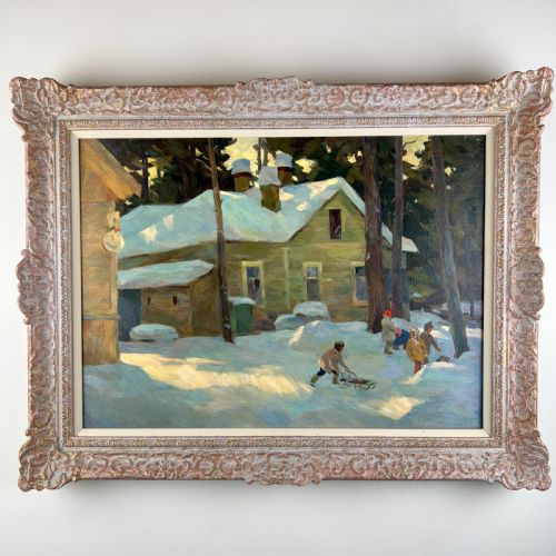 fig 2. 'Winter Morning Dacia' Oil On Canvas By Eduard Schramm