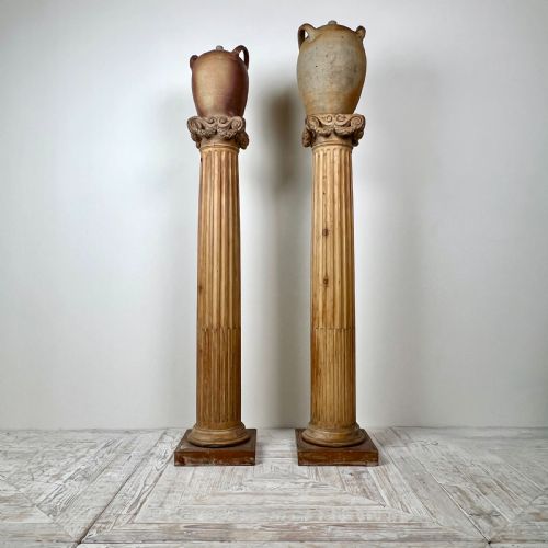 fig 1.  A Pair Of C19th Classical Pine Columns