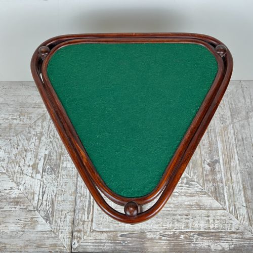 A RARE TRIANGULAR THONET BENTWOOD CARD TABLE CIRCA 1900 - ADDITIONAL PHOTO 5