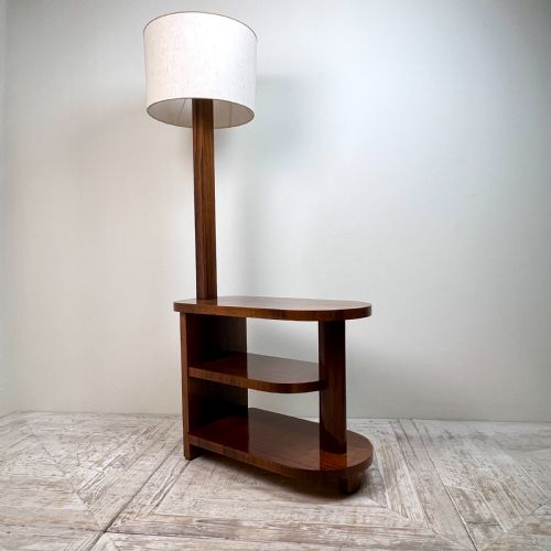 fig 3. Art Deco Teak Standard Lamp Table
