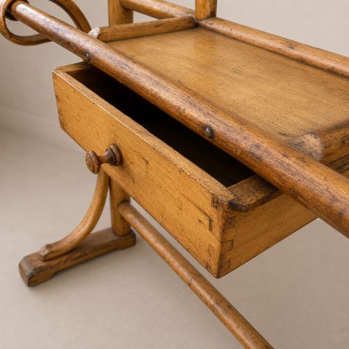 HONEY COLOURED THONET NUMBER 10905 BENTWOOD HALL STAND - ADDITIONAL PHOTO 5