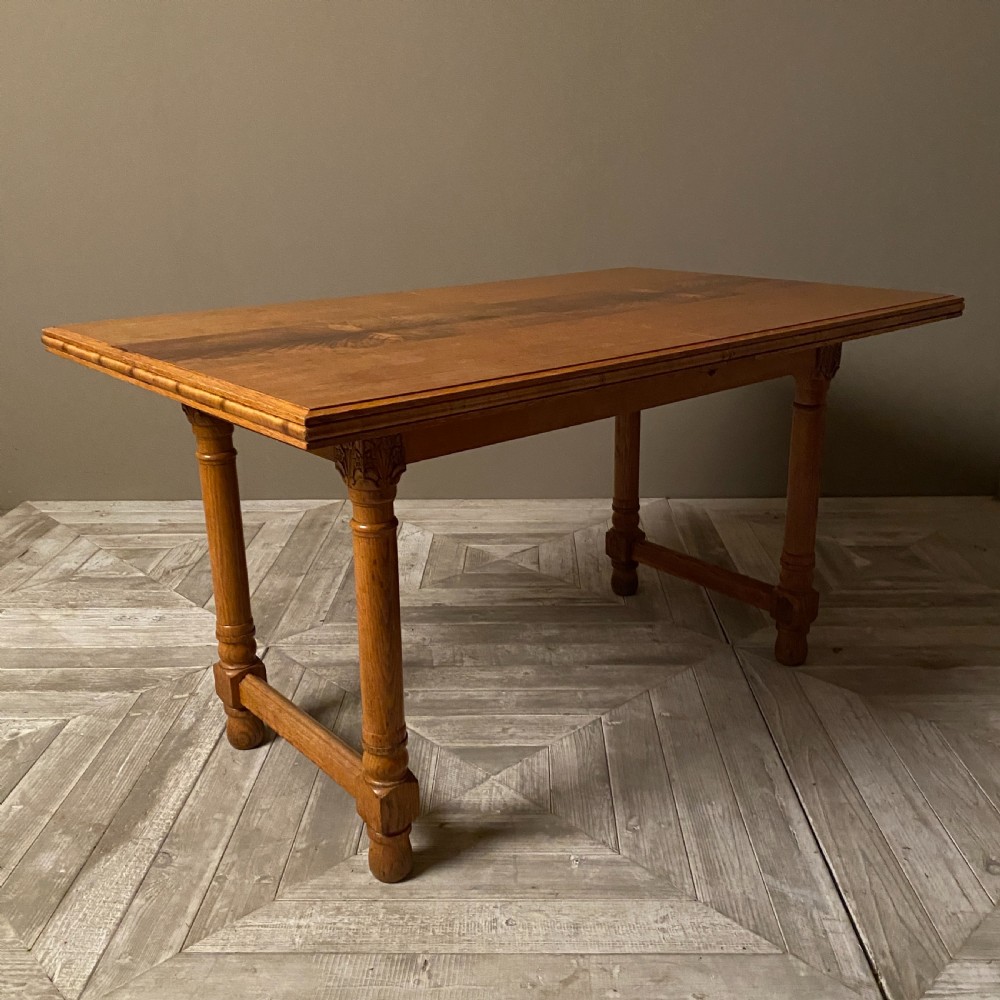 Extending Dining or Kitchen Table With  Parquetry Centre Inlay by E Gomme 1936