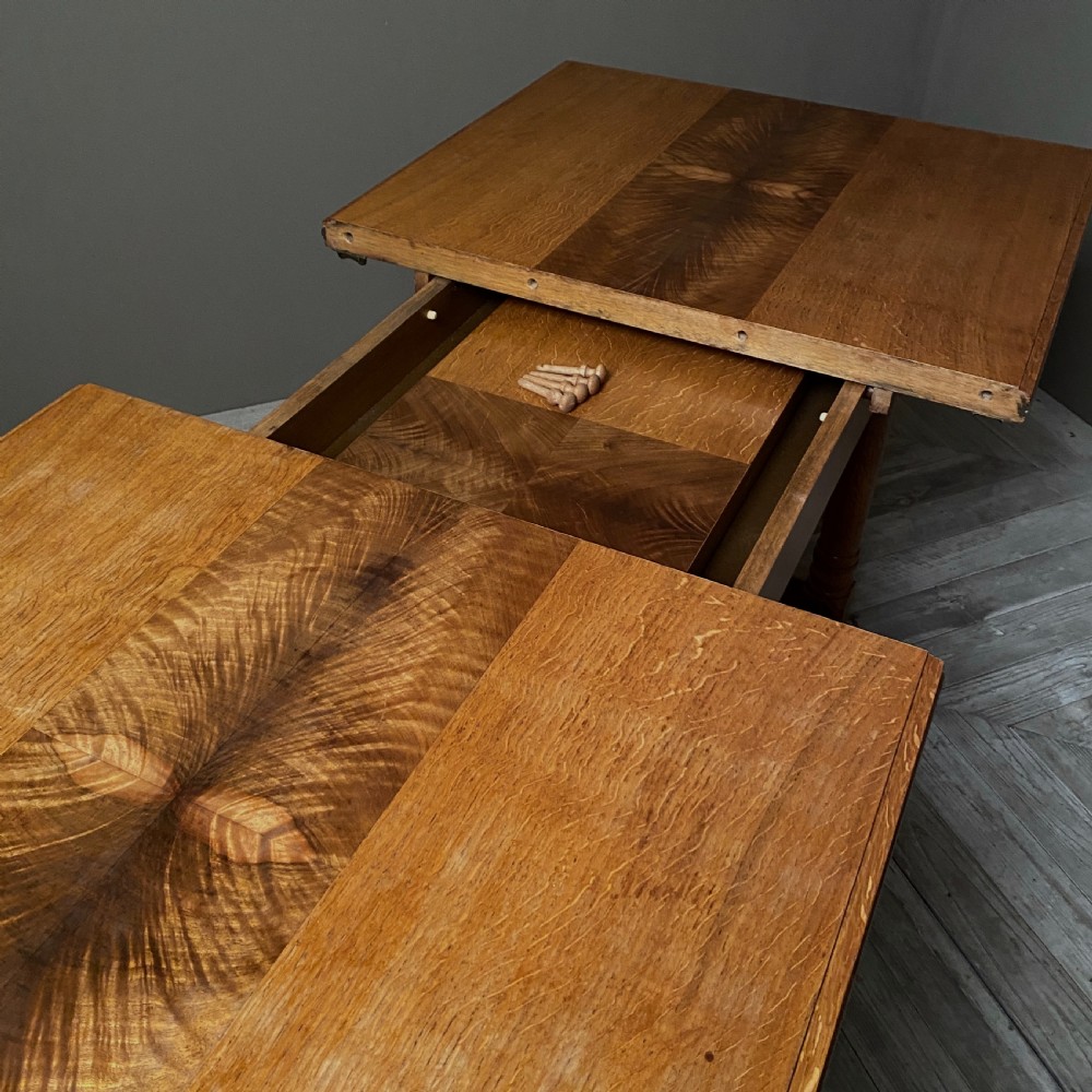 Extending Dining or Kitchen Table With  Parquetry Centre Inlay by E Gomme 1936 View VII