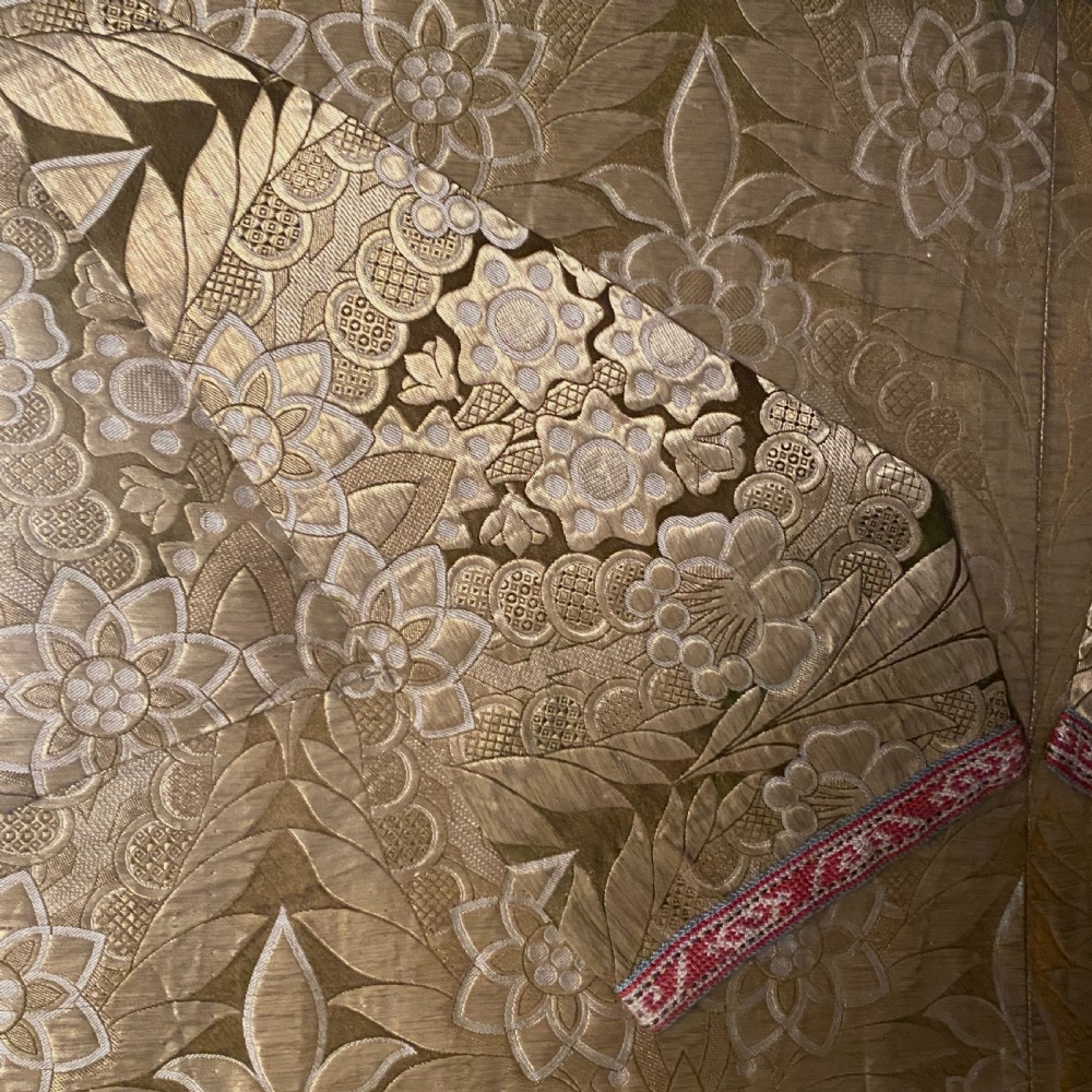 Oriental Silk Three Fold Screen Room Divider View III