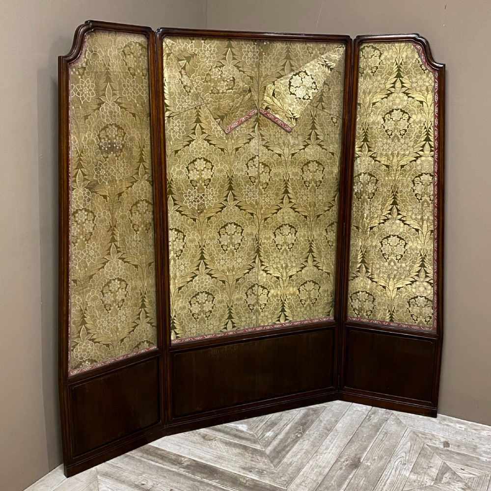 Oriental Silk Three Fold Screen Room Divider View V
