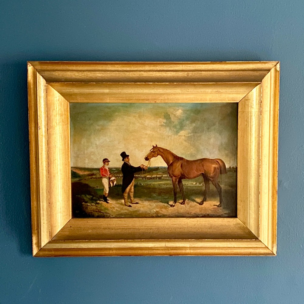 Victorian Equestrian Oil Painting
